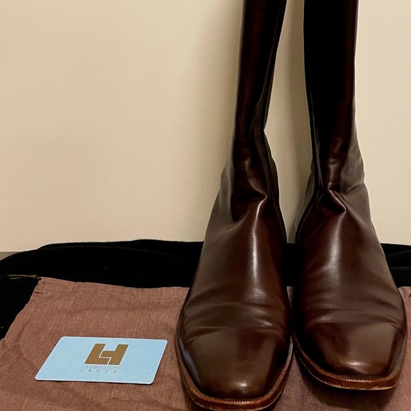 Lambertson Truex below-knee brown tall boot. Size 10.5 but fits like a size 10.